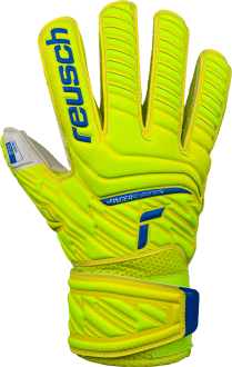 Reusch Attrakt Solid Finger Support Junior 5272510 2001 white blue yellow front